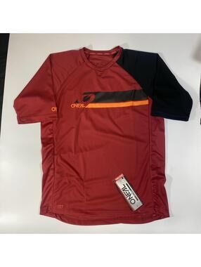 O'Neal Pin It MTB Jersey Men’s Size Small Red Orange Cycling Shirt New